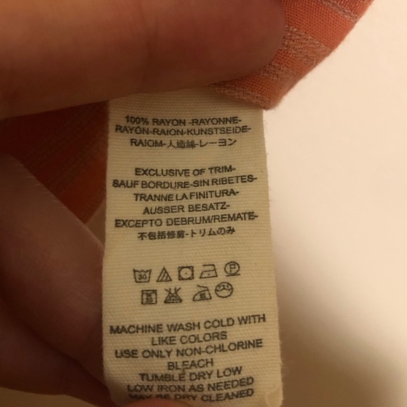 FREE PEOPLE Rosemary Tie Font Crop Top Ruffle Sleeves and Buttons Medium - Picture 8 of 9